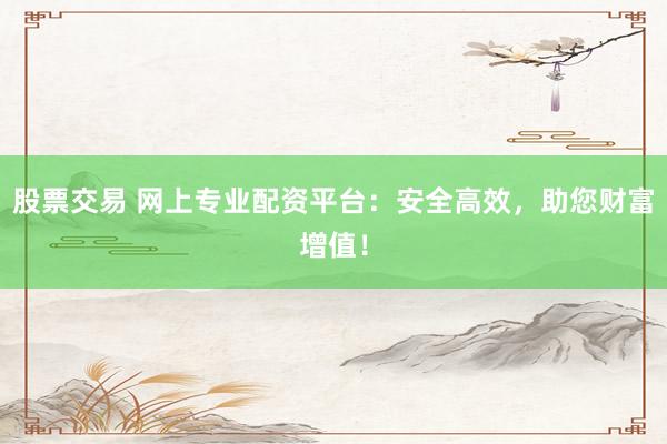 股票交易 网上专业配资平台：安全高效，助您财富增值！