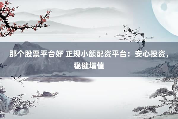 那个股票平台好 正规小额配资平台：安心投资，稳健增值
