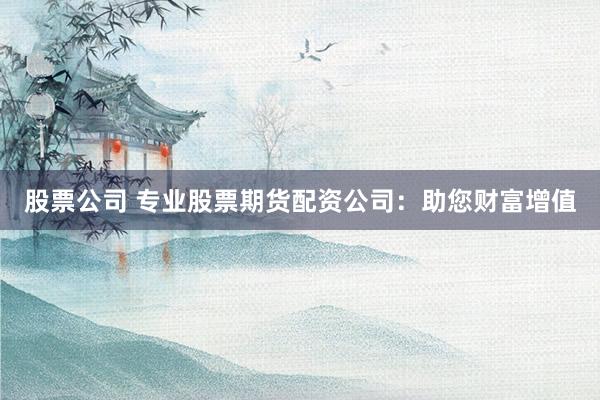 股票公司 专业股票期货配资公司:助您财富增值
