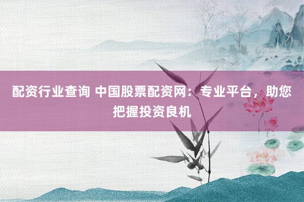 配资行业查询 中国股票配资网：专业平台，助您把握投资良机