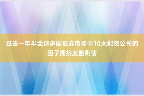 过去一年半全球多国证券市场中10大配资公司的因子拥挤度监测估
