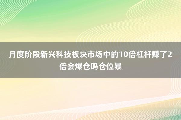 月度阶段新兴科技板块市场中的10倍杠杆赚了2倍会爆仓吗仓位暴